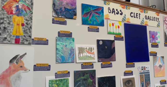 Bass Clef School of Music & Fine Arts is hosting a silent art auction
