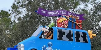 PHOTO REPORT: EPCOT 1/4/22 (Soul of Jazz Exhibit Permanently Closes at The American Adventure, Cake Bake Shop Demolition Continues, Silhouettes Added to DVC Billboard, & More) DVC Van Billboard